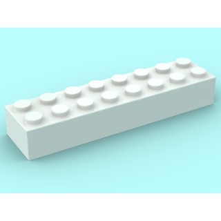 Lego alternative Q-Bricks Teil 3007 93888 - Stein 2 x 8 - Weiß