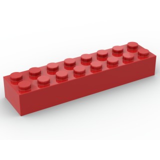 Lego alternative Q-Bricks Teil 3007 93888 - Stein 2 x 8 - Rot