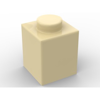 Lego alternative Q-Bricks Teil 3005 30071 35382 - Stein 1 x 1 - Beige