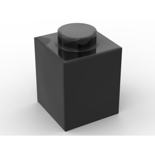 Lego alternative Q-Bricks Teil 3005 30071 35382 - Stein 1 x 1 - Schwarz