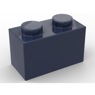 Lego alternative Q-Bricks Teil 3004 - Stein 1 x 2 - Dunkel Blau