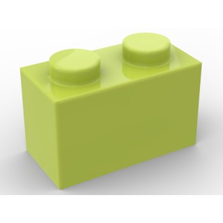 Lego alternative Q-Bricks Teil 3004 - Stein 1 x 2 - Lindgrün