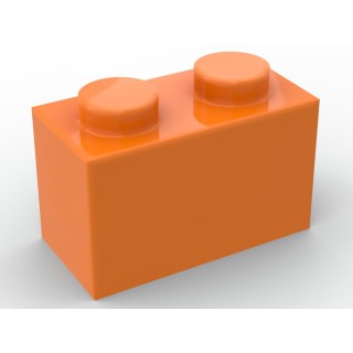 Lego alternative Q-Bricks Teil 3004 - Stein 1 x 2 - Orange