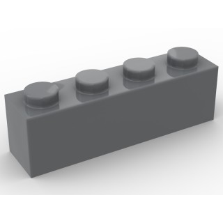 Lego alternative Q-Bricks Teil 3010 - Stein 1 x 4 - Neu Dunkel Grau