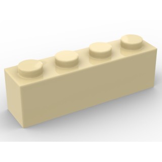 Lego alternative Q-Bricks Teil 3010 - Stein 1 x 4 - Beige