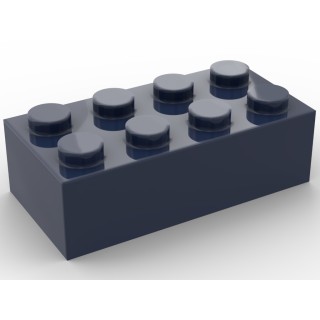 Lego alternative Q-Bricks Teil 3001 - Stein 2 x 4 - Dunkel Blau