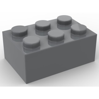 Lego alternative Q-Bricks Teil 3002 - Stein 2 x 3 - Neu Dunkel Grau